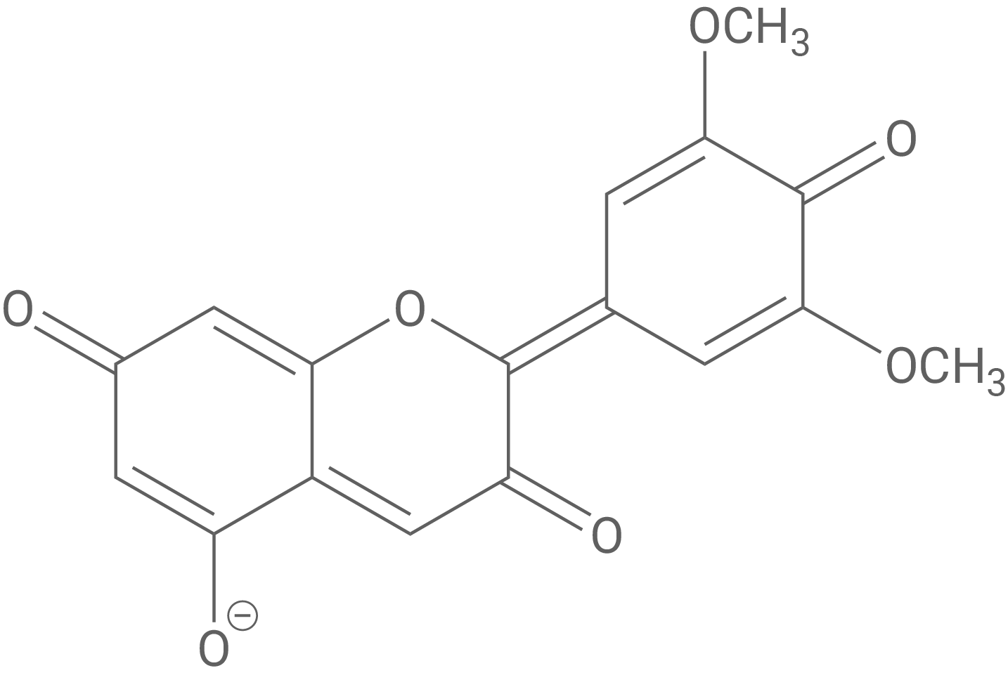Chemische Struktur eines organischen Moleküls mit mehreren funktionellen Gruppen.
